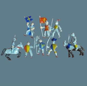 Deetail Series Medieval Knight Figurine Set 10 Piece
